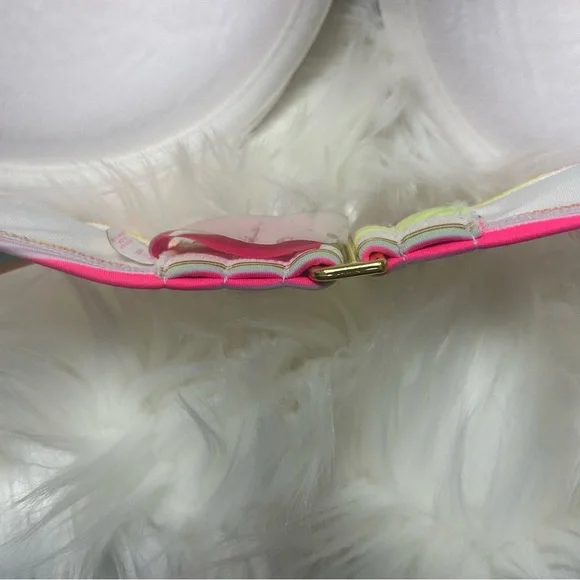 Size 36DD Victoria’s Secret Colorful Striped Strapless Bathing Suit Top E2 - Picture 3 of 5